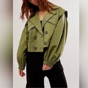 NWOT Free People Looking Glass Trench Coat size S